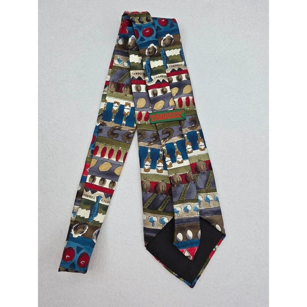 Tabasco Sauce Men's Silk Tie Necktie Logo Food Vintage 3985